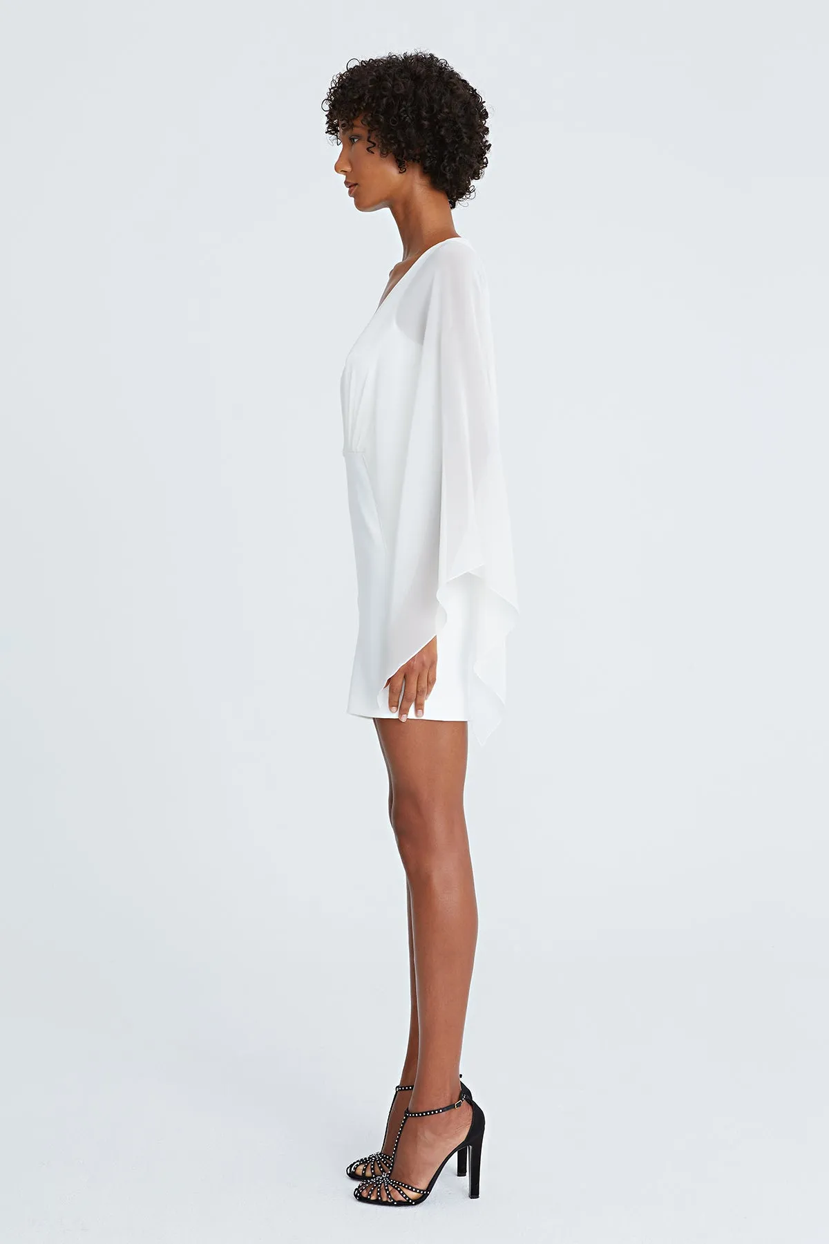 Rylee Crepe Caftan Sleeve Mini sold by H by Halston product image thumbnail 3