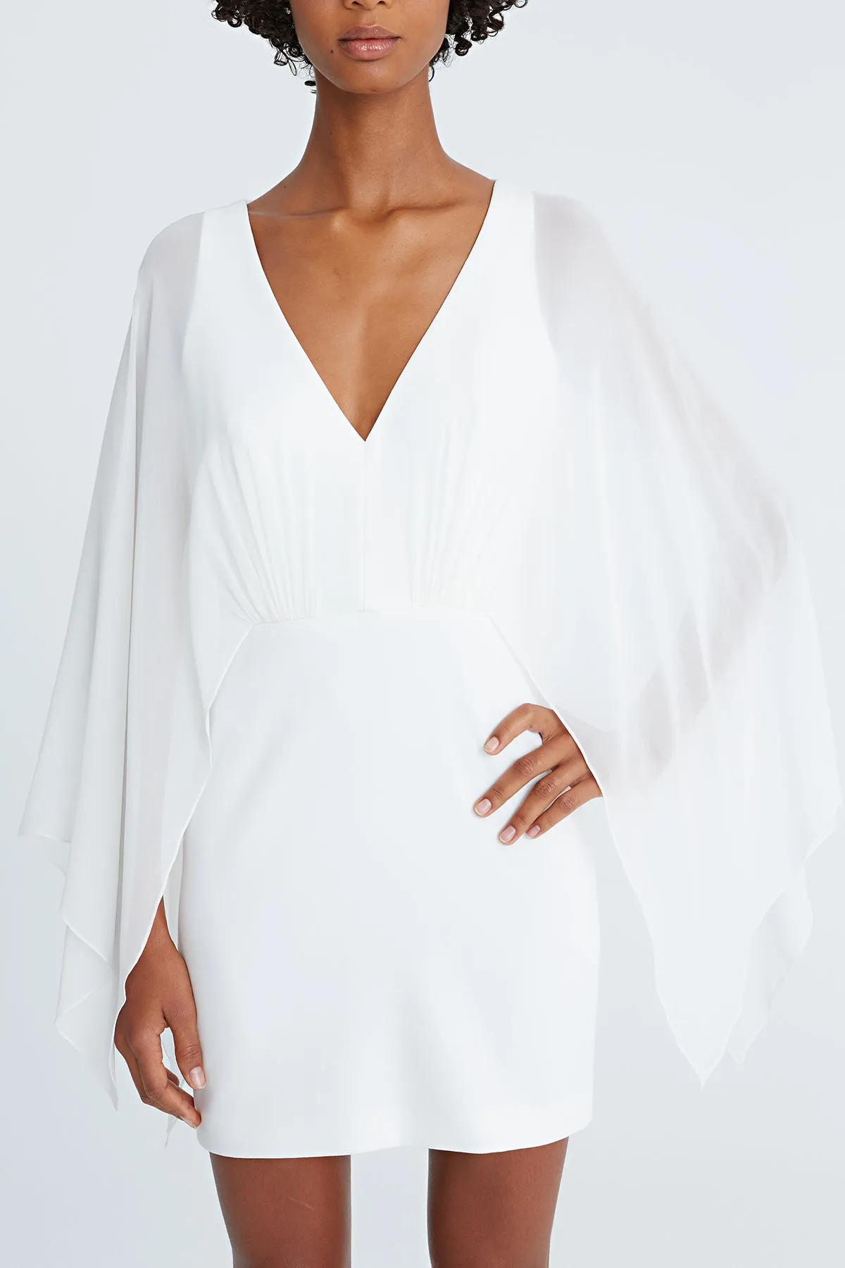 Rylee Crepe Caftan Sleeve Mini sold by H by Halston product image thumbnail 4