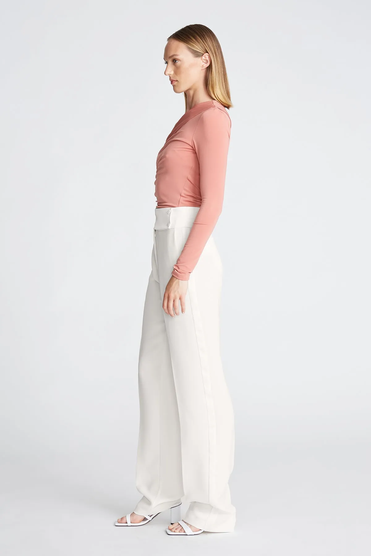 Karter Pant In Crepe/Satin sold by H by Halston product image thumbnail 4