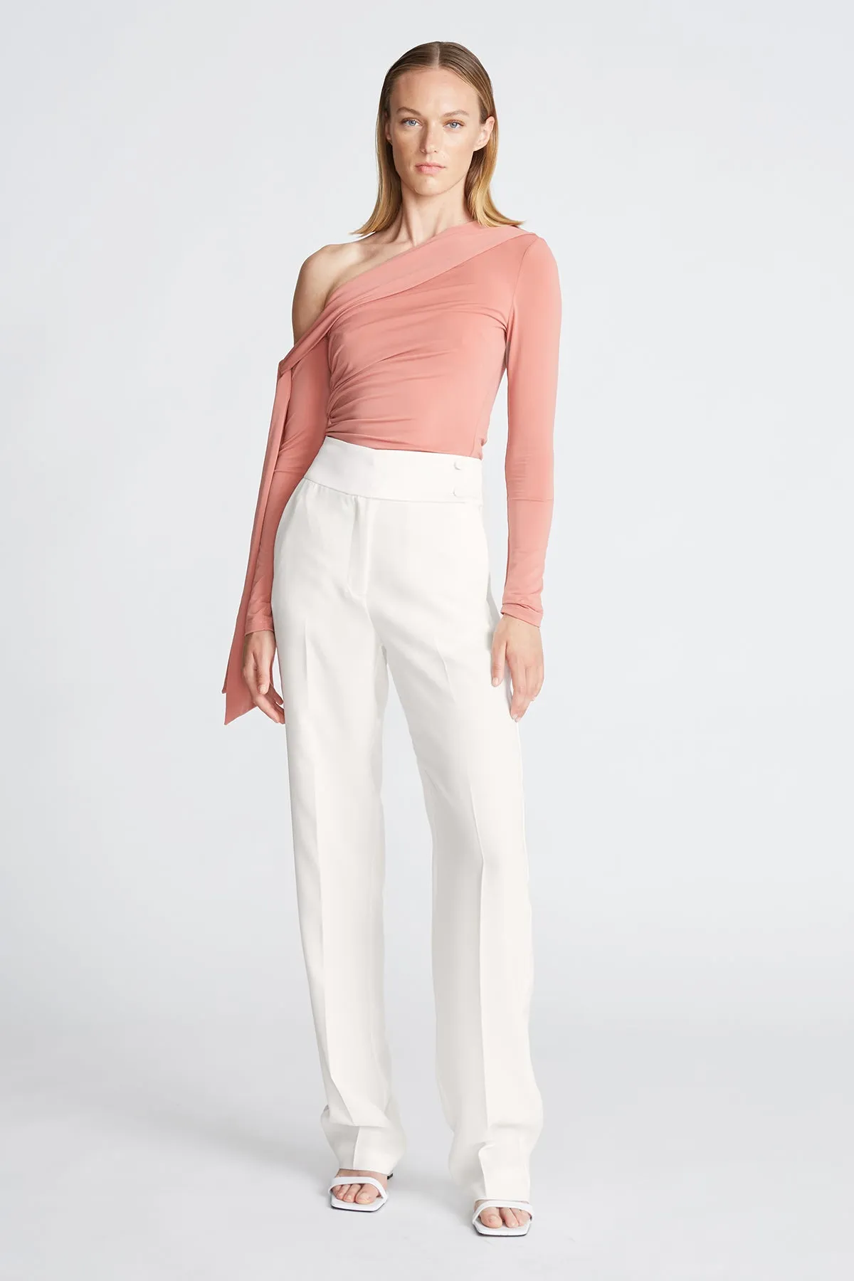Karter Pant In Crepe/Satin sold by H by Halston