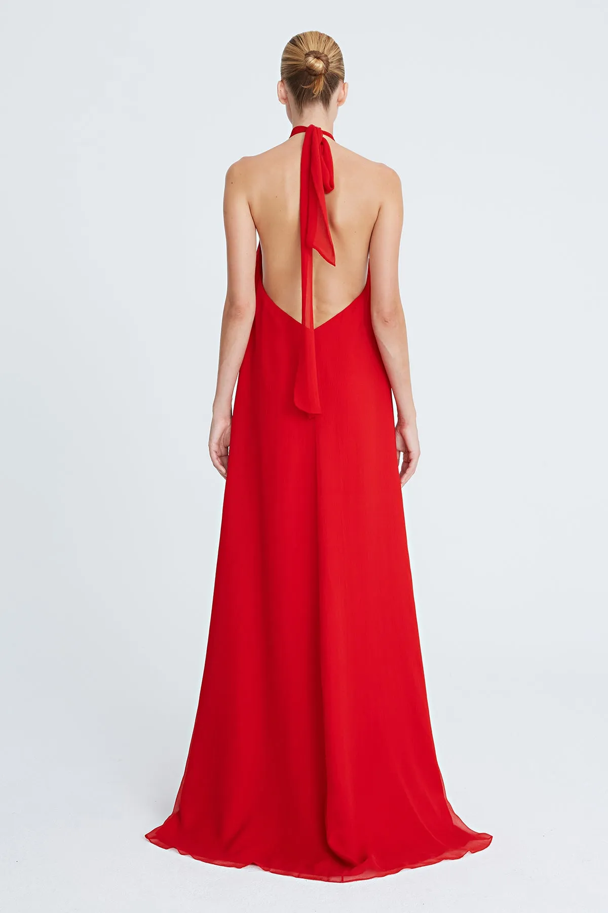 Lizza Chiffon Halter Gown sold by H by Halston product image thumbnail 3