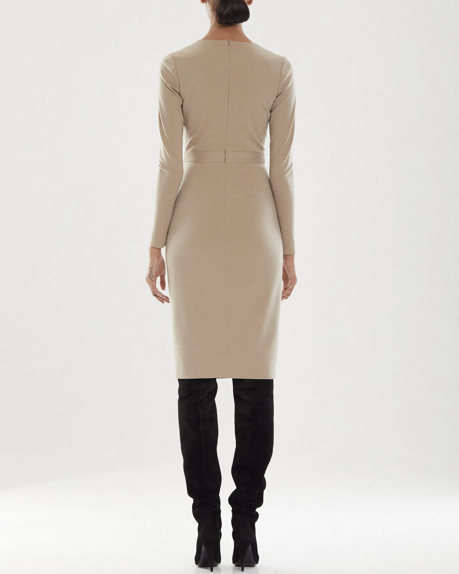 Greer Knit Suiting Dress sold by H by Halston product image thumbnail 3