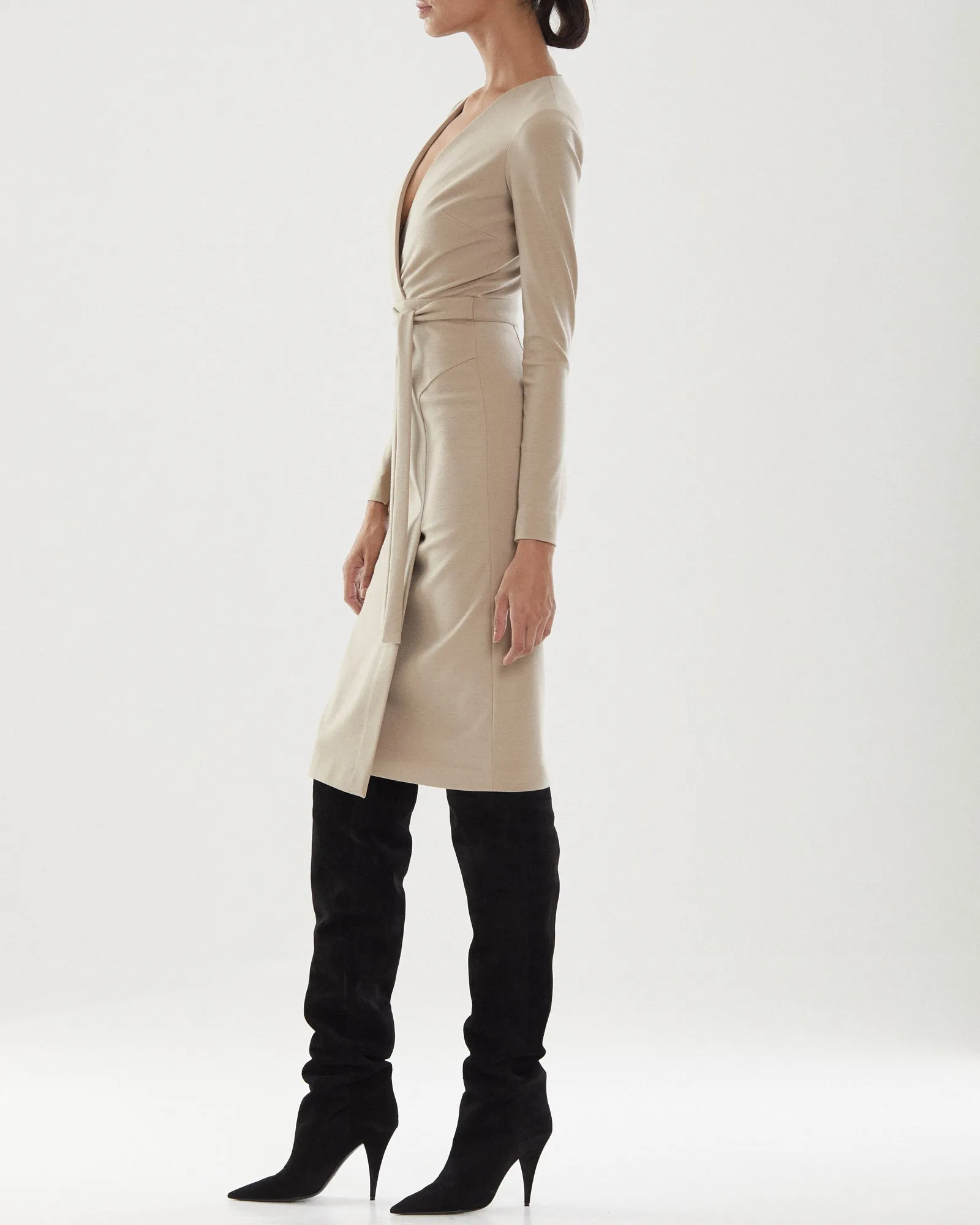 Greer Knit Suiting Dress sold by H by Halston product image thumbnail 2