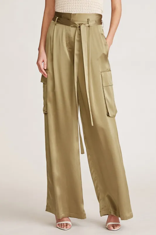 Noa Charmeuse Cargo Pant sold by H by Halston