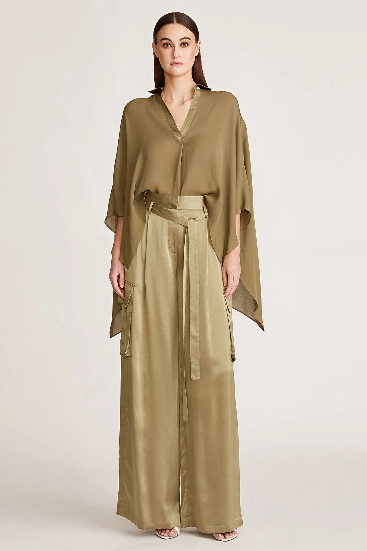 Noa Charmeuse Cargo Pant sold by H by Halston product image thumbnail 2
