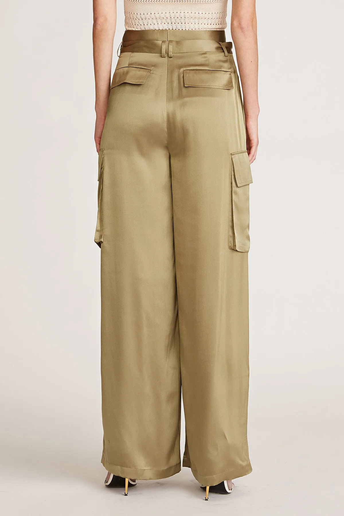 Noa Charmeuse Cargo Pant sold by H by Halston product image thumbnail 4