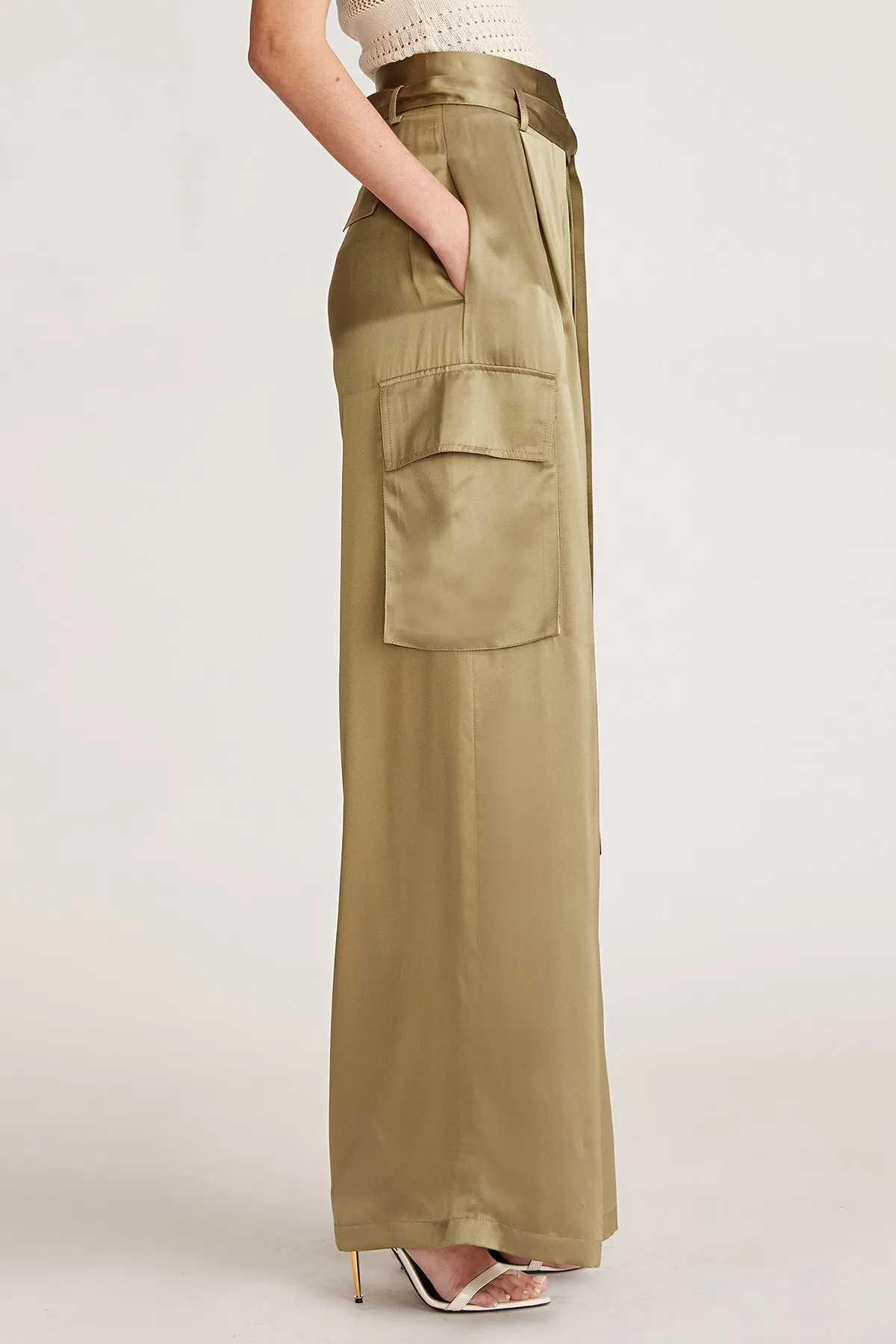 Noa Charmeuse Cargo Pant sold by H by Halston product image thumbnail 3