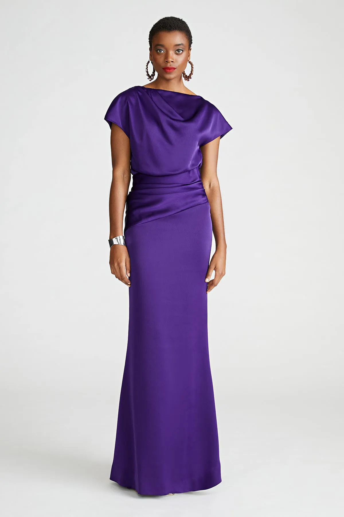 Lissandra Gown In Satin sold by H by Halston