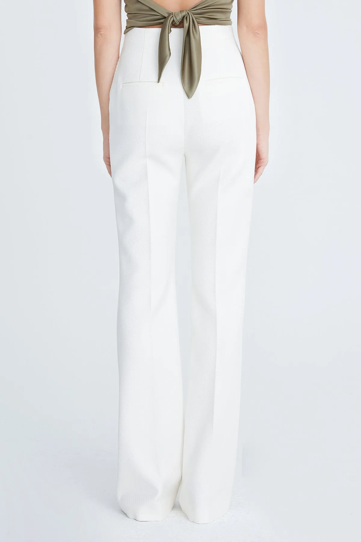 Nylah Cotton Twill Flared Pant sold by H by Halston product image thumbnail 2