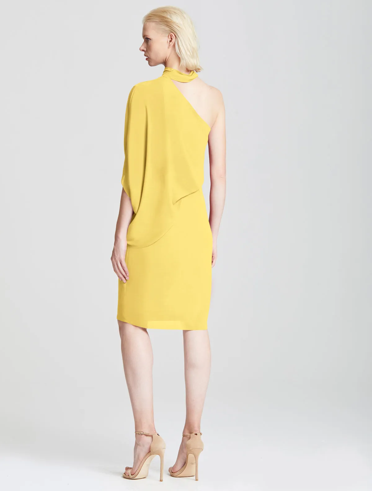 Wrap Neck Asymmetric Draped Dress sold by H by Halston product image thumbnail 2