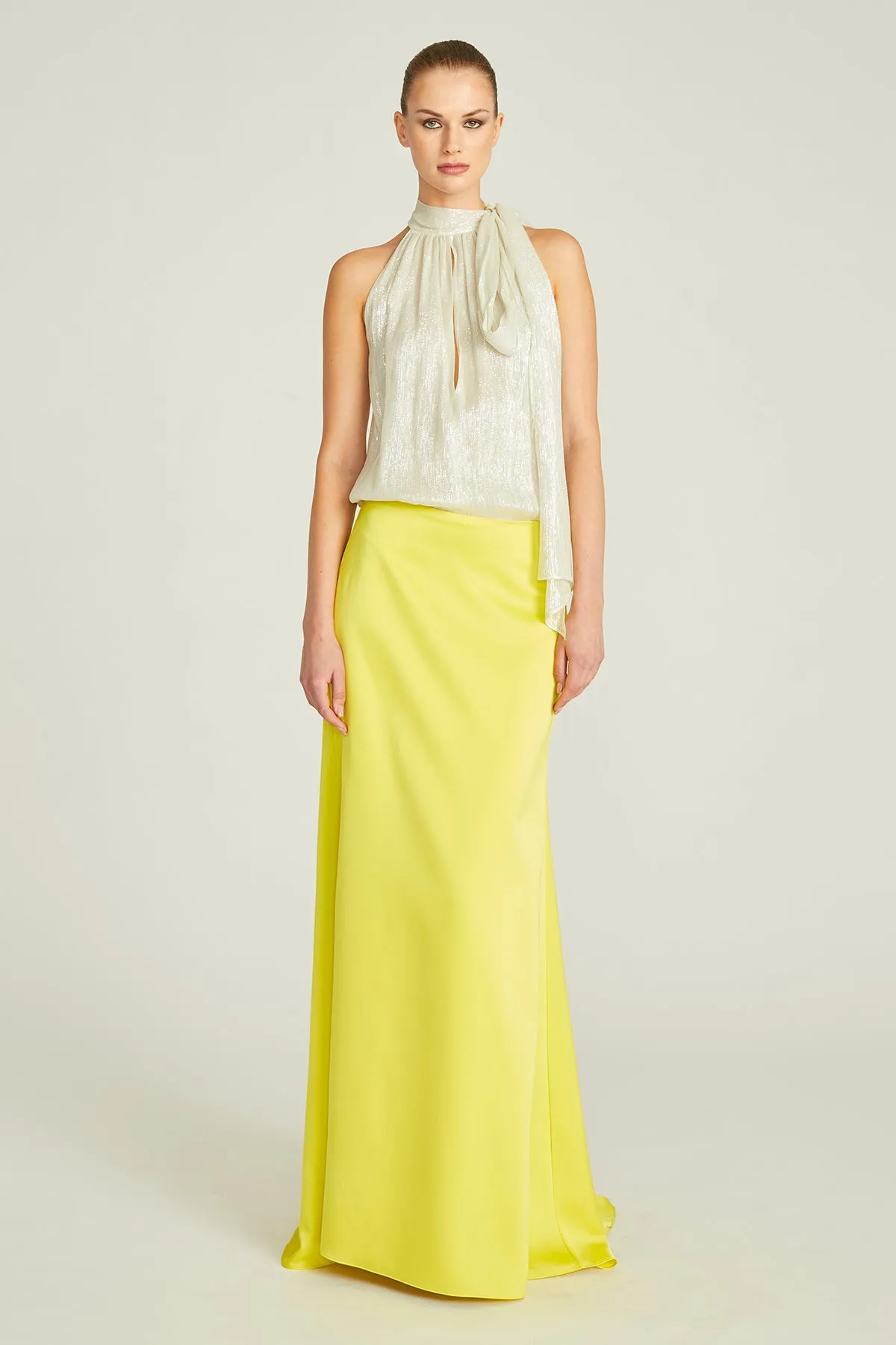 An Lurex Chiffon Bodysuit sold by H by Halston product image thumbnail 3