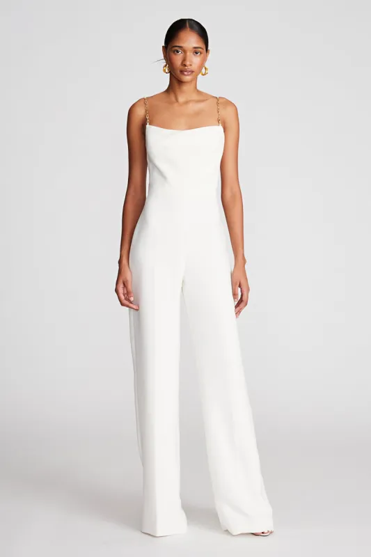 Brea Jumpsuit In Stretch Crepe sold by H by Halston