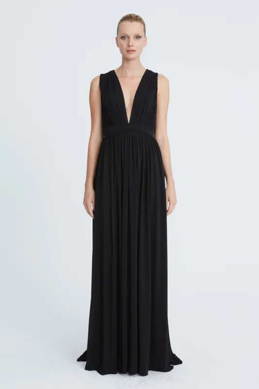 Ashley Jersey V-Neck Gown sold by H by Halston