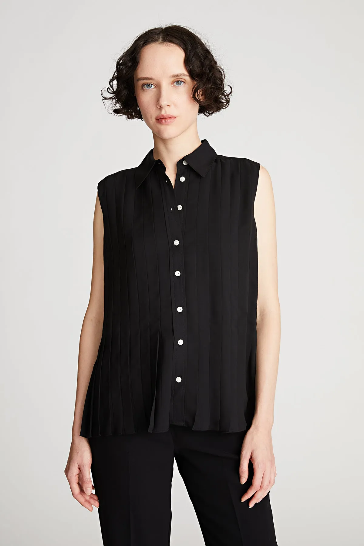Zerena Top In Pleated Cdc sold by H by Halston product image thumbnail 2