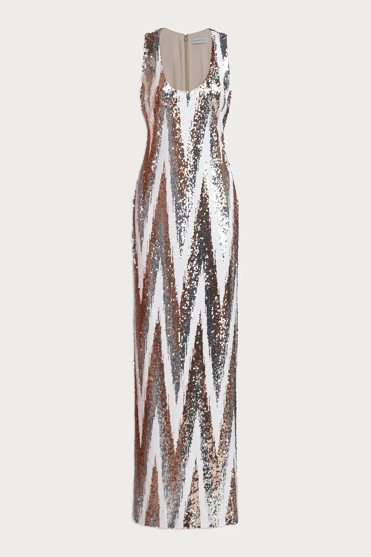 Eleanor Gown In Chevron Sequin sold by H by Halston product image thumbnail 5