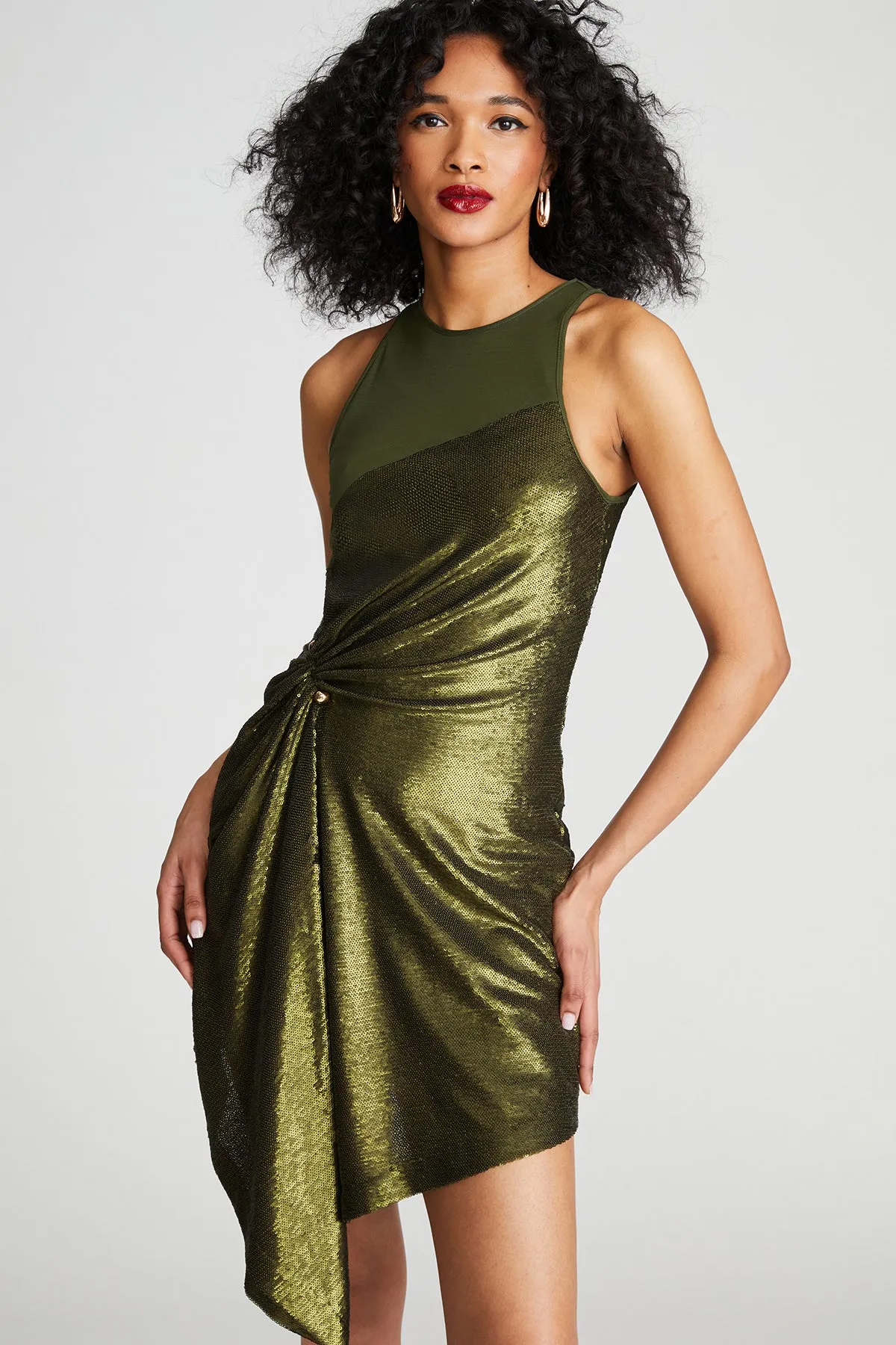 Ida Dress In Sequin And Jersey sold by H by Halston product image thumbnail 3