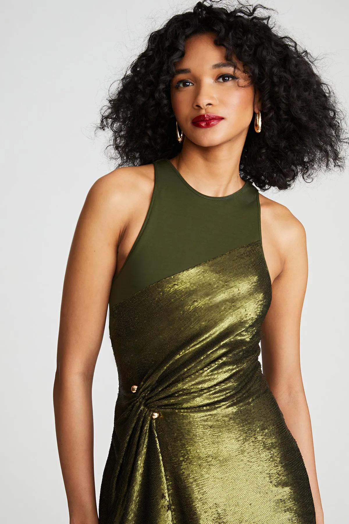 Ida Dress In Sequin And Jersey sold by H by Halston product image thumbnail 5
