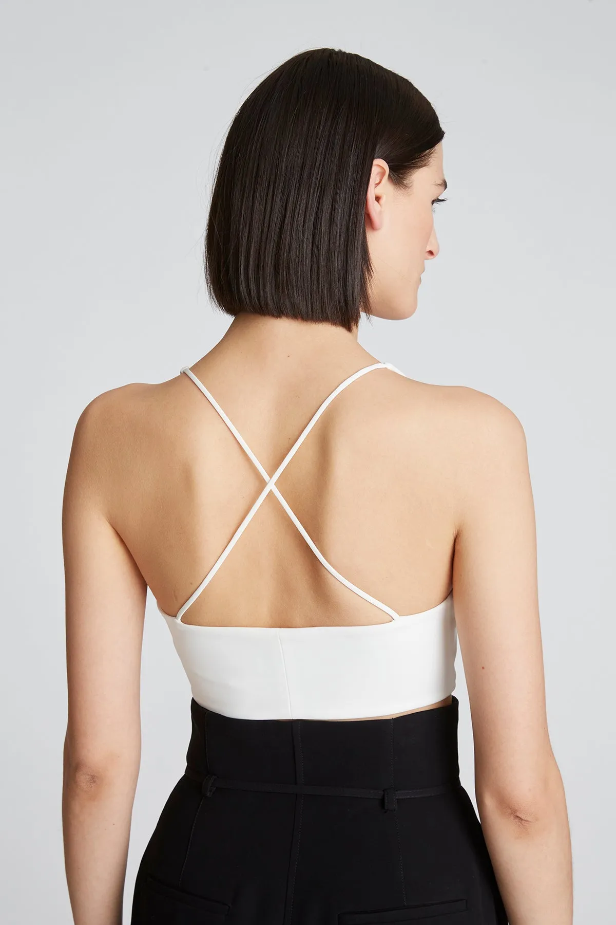 Gwen Crepe Scoop Neck Bralette sold by H by Halston