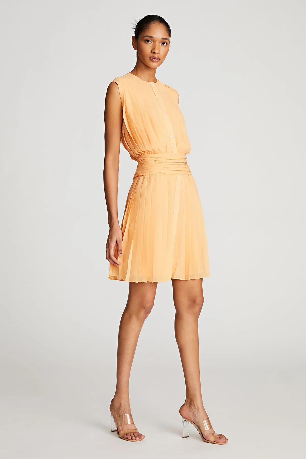 Indira Dress In Pleated Cdc sold by H by Halston product image thumbnail 4