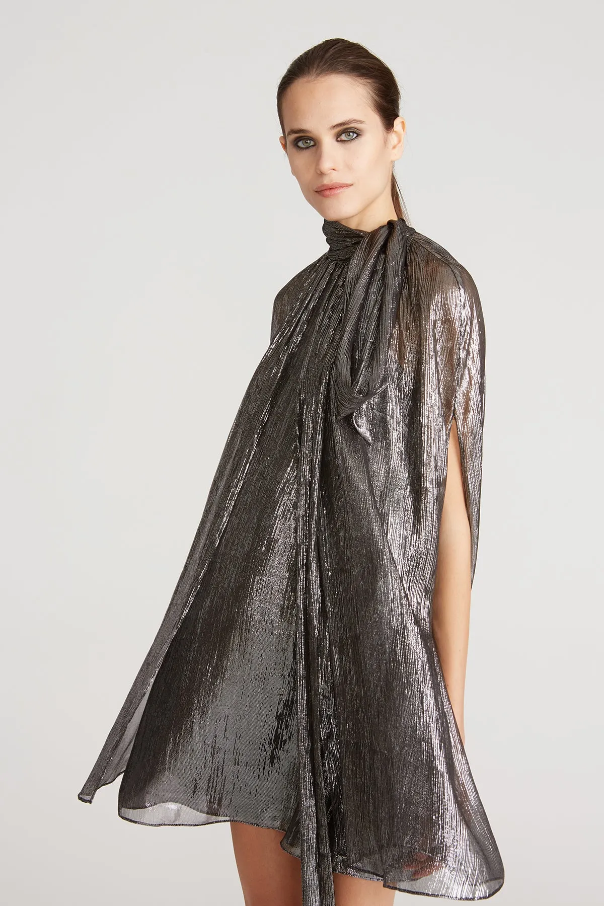 Ophelia Lurex Chiffon Dress sold by H by Halston product image thumbnail 4