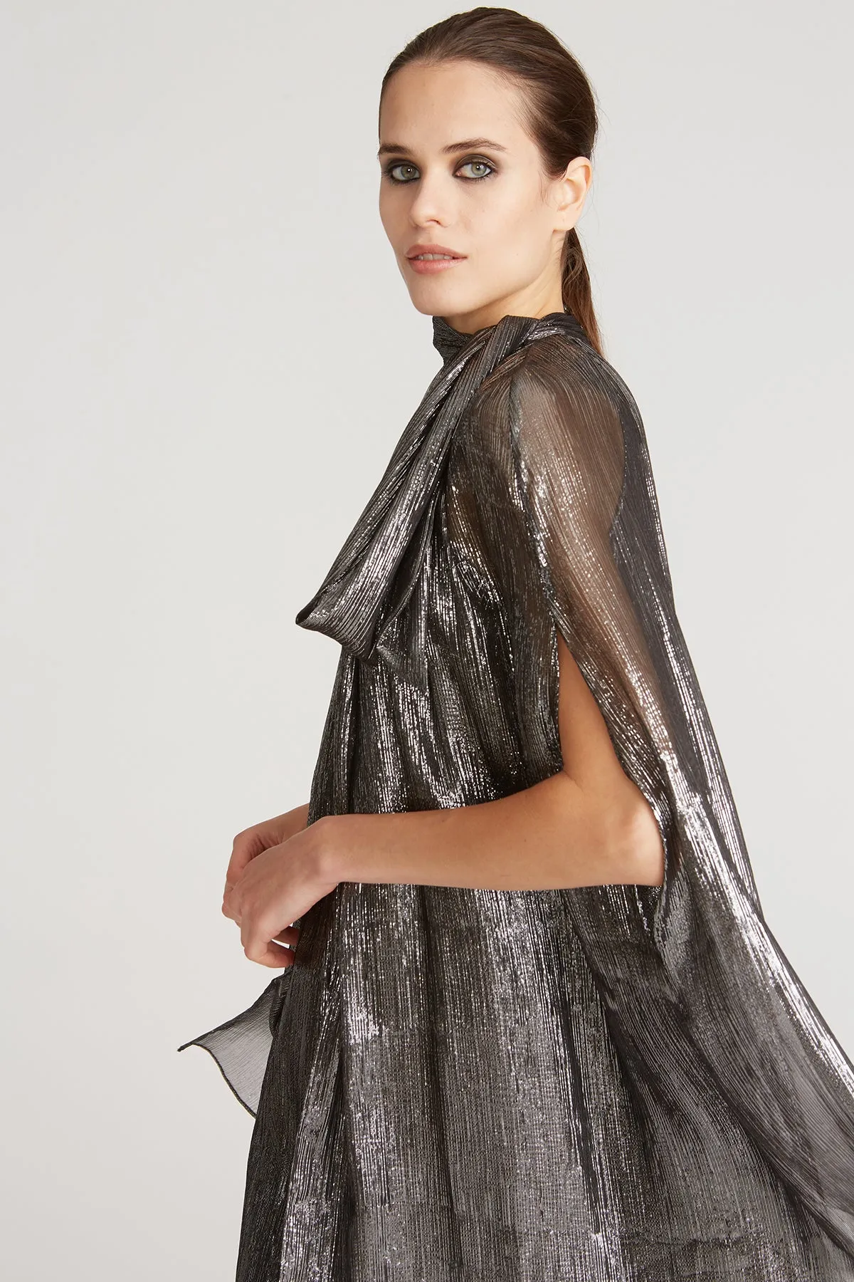 Ophelia Lurex Chiffon Dress sold by H by Halston product image thumbnail 5