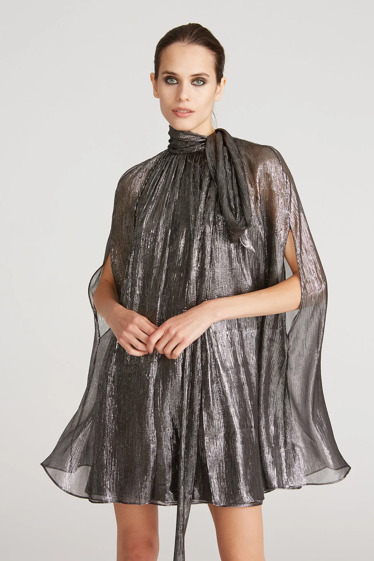 Ophelia Lurex Chiffon Dress sold by H by Halston product image thumbnail 3