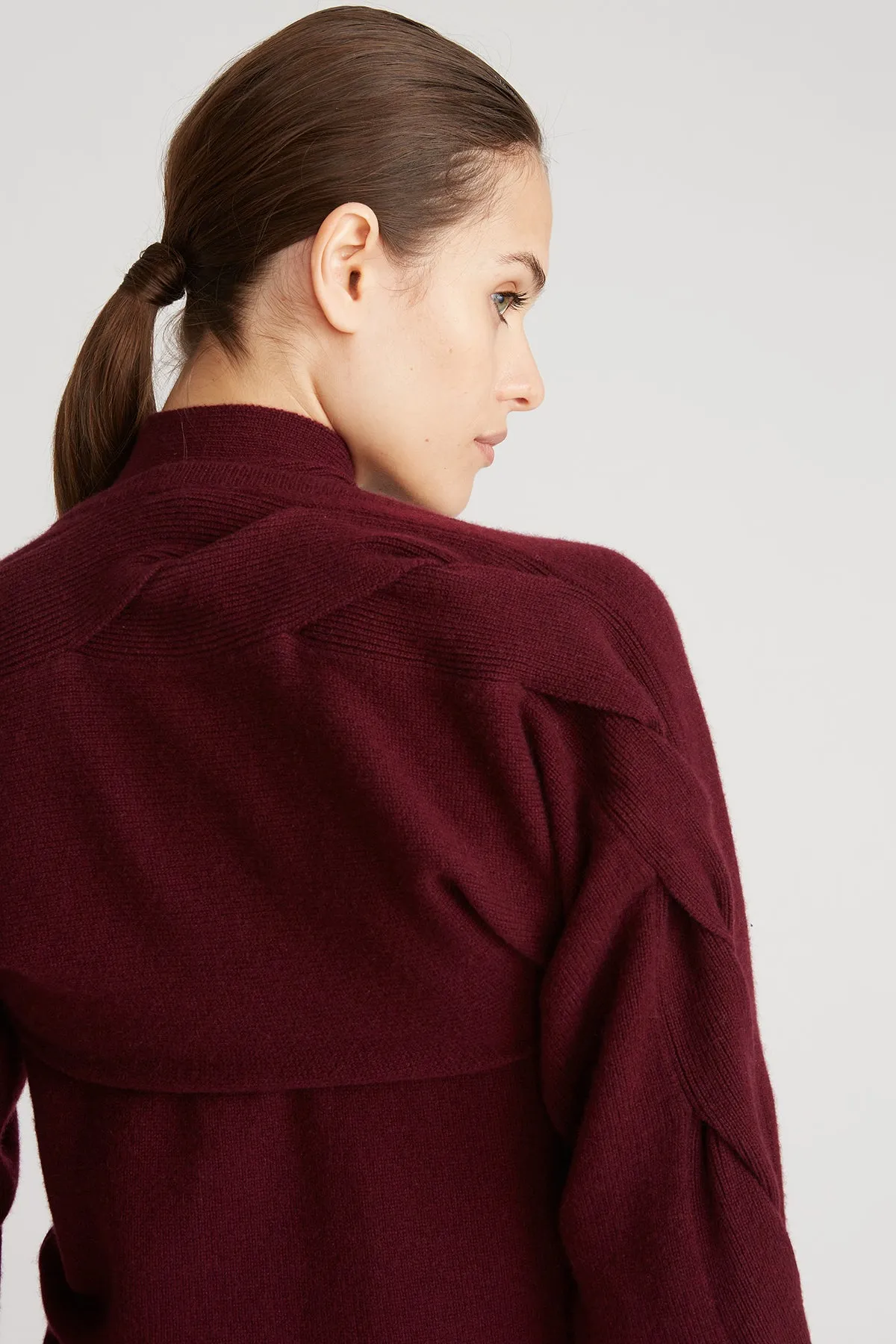 Auden Wool Cash Cable Shrug sold by H by Halston product image thumbnail 3