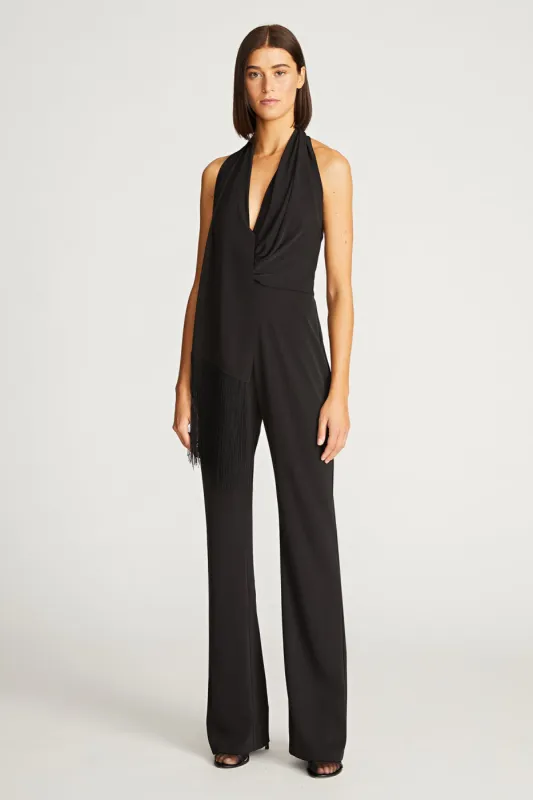 Tamra Jumpsuit In Fluid Crepe sold by H by Halston