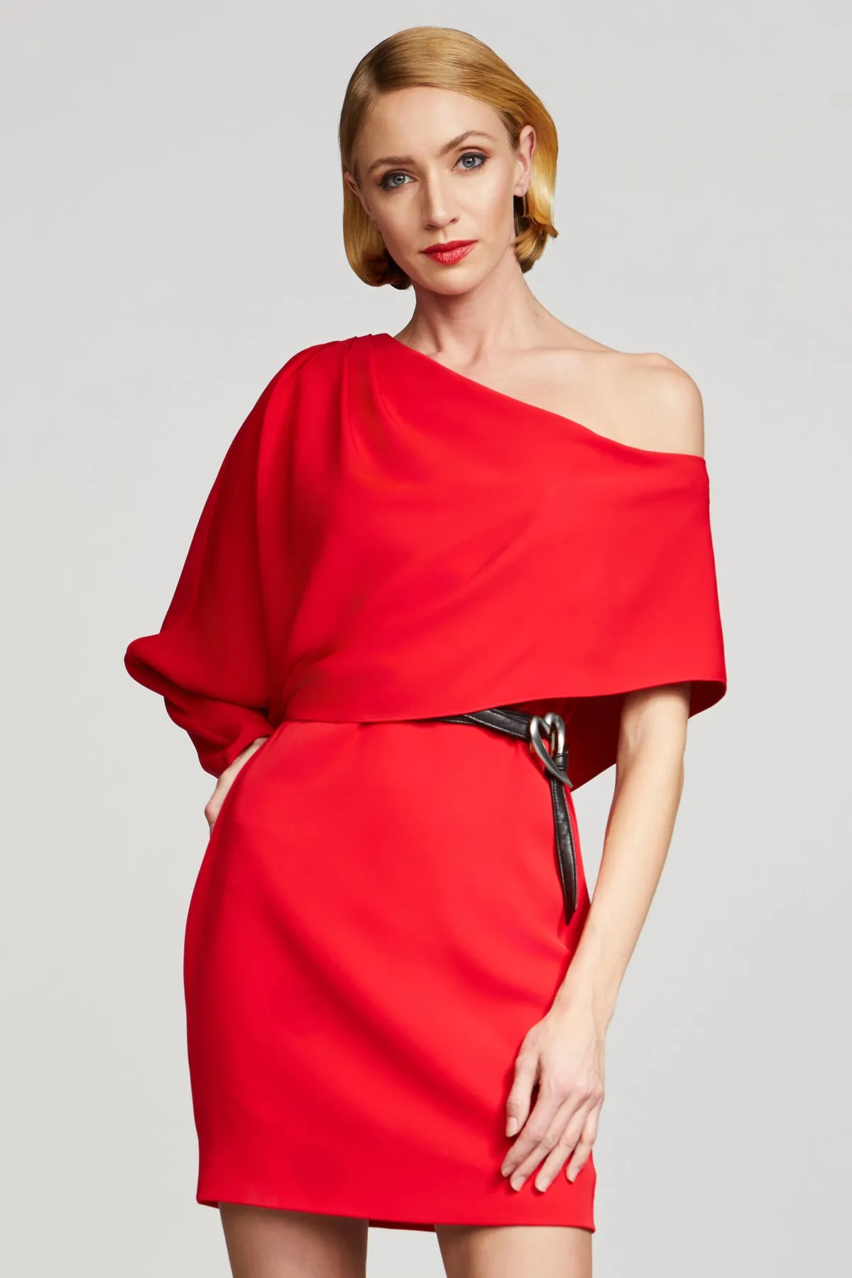 Deja Dress In Crepe Cady sold by H by Halston product image thumbnail 4