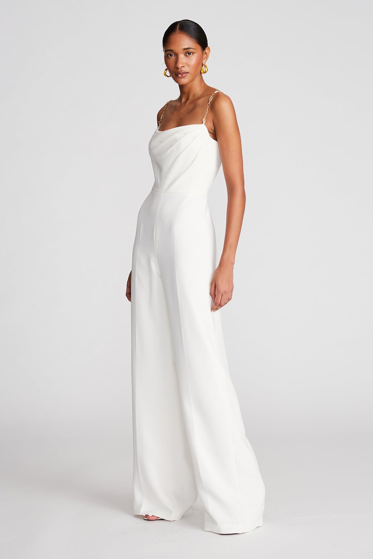 Brea Jumpsuit In Stretch Crepe sold by H by Halston product image thumbnail 3