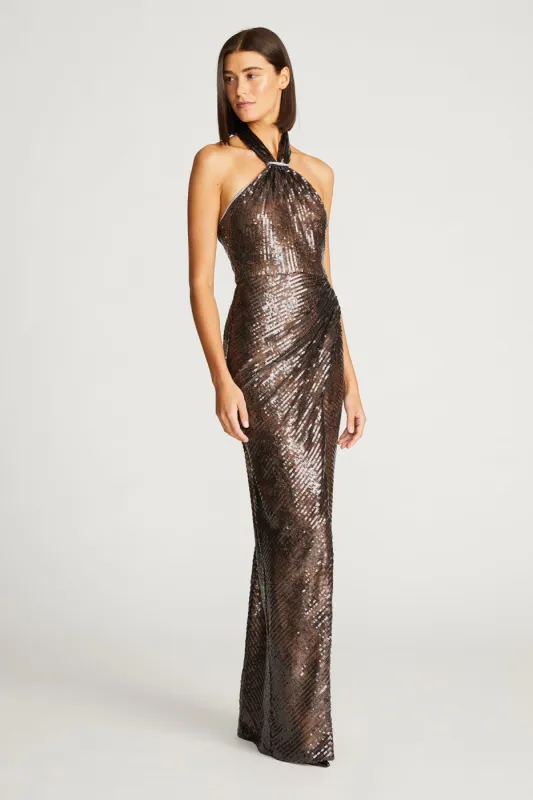 Umbra Gown In Lace Sequin sold by H by Halston