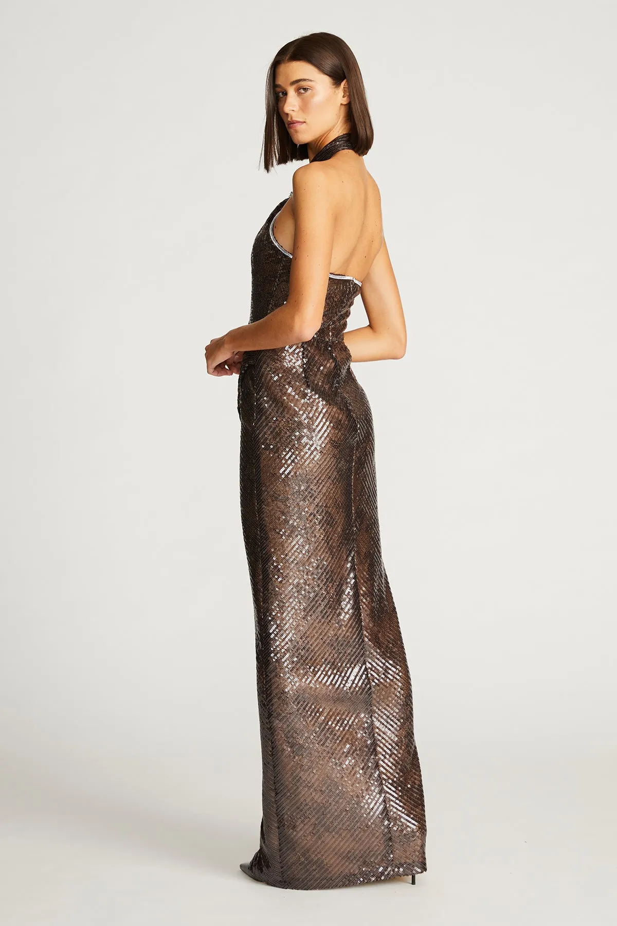 Umbra Gown In Lace Sequin sold by H by Halston product image thumbnail 2