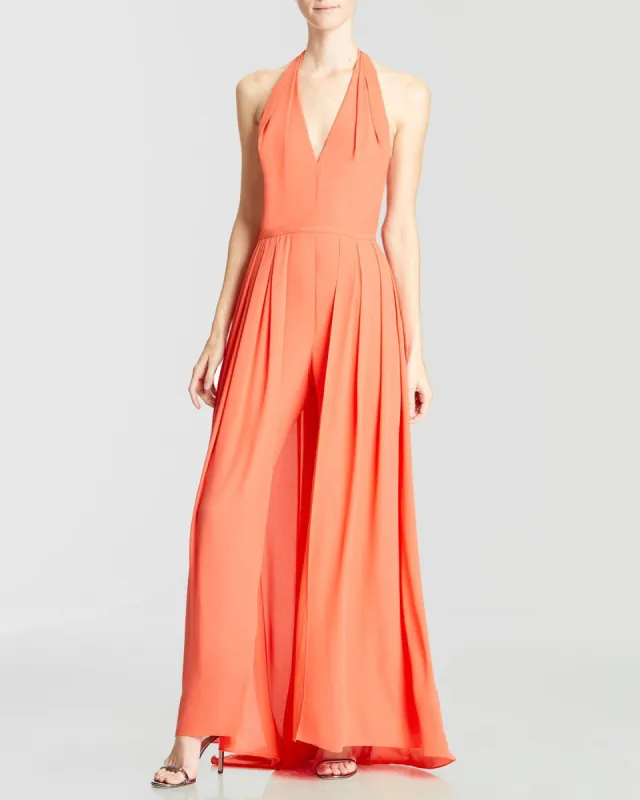 Halter Jumpsuit With Overlay sold by H by Halston