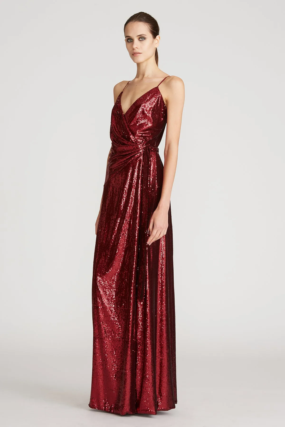 Amiel Sequin Wrap Gown sold by H by Halston product image thumbnail 3