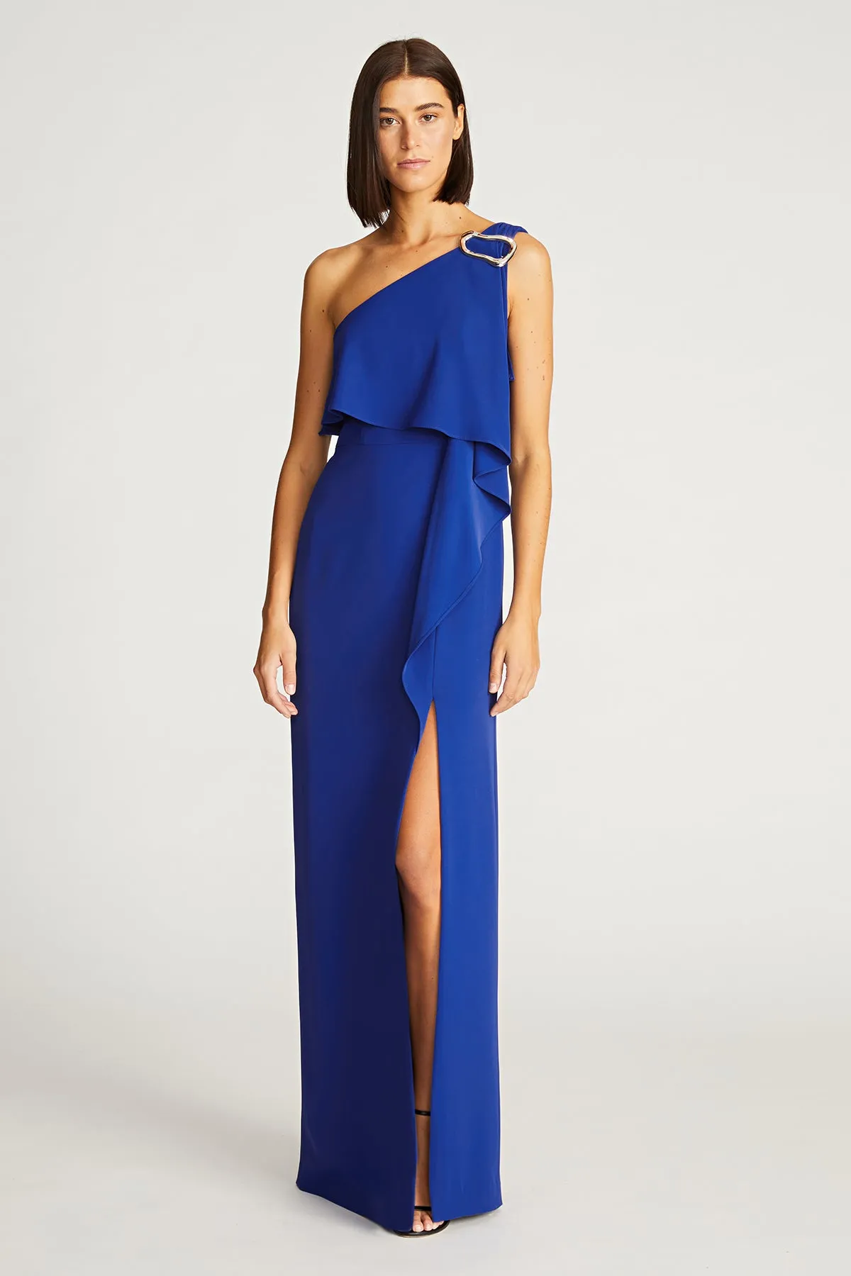 Joelle Gown In Fluid Crepe sold by H by Halston