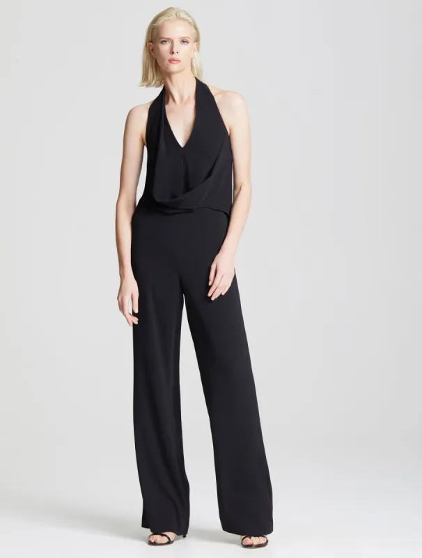 Drapey Crepe Jumpsuit sold by H by Halston