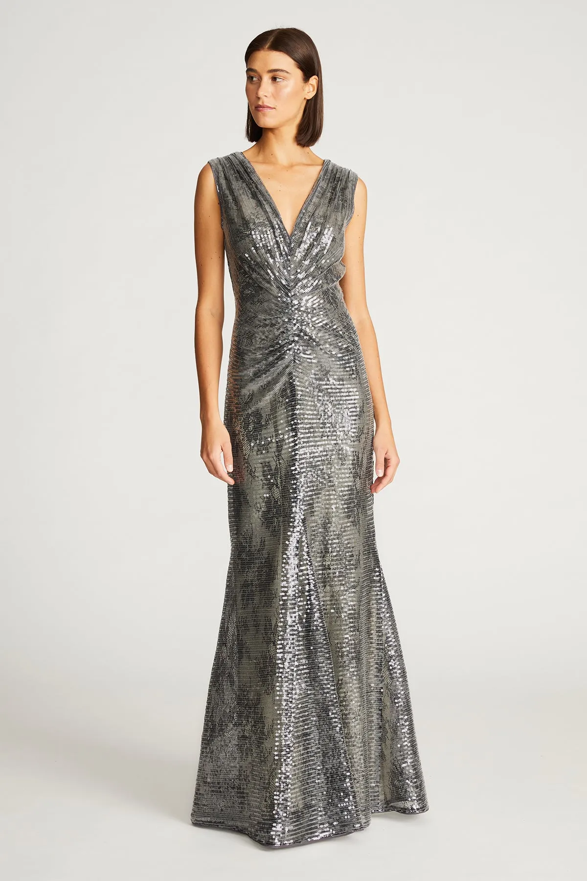 Loretta Gown In Lace Sequin sold by H by Halston product image thumbnail 5