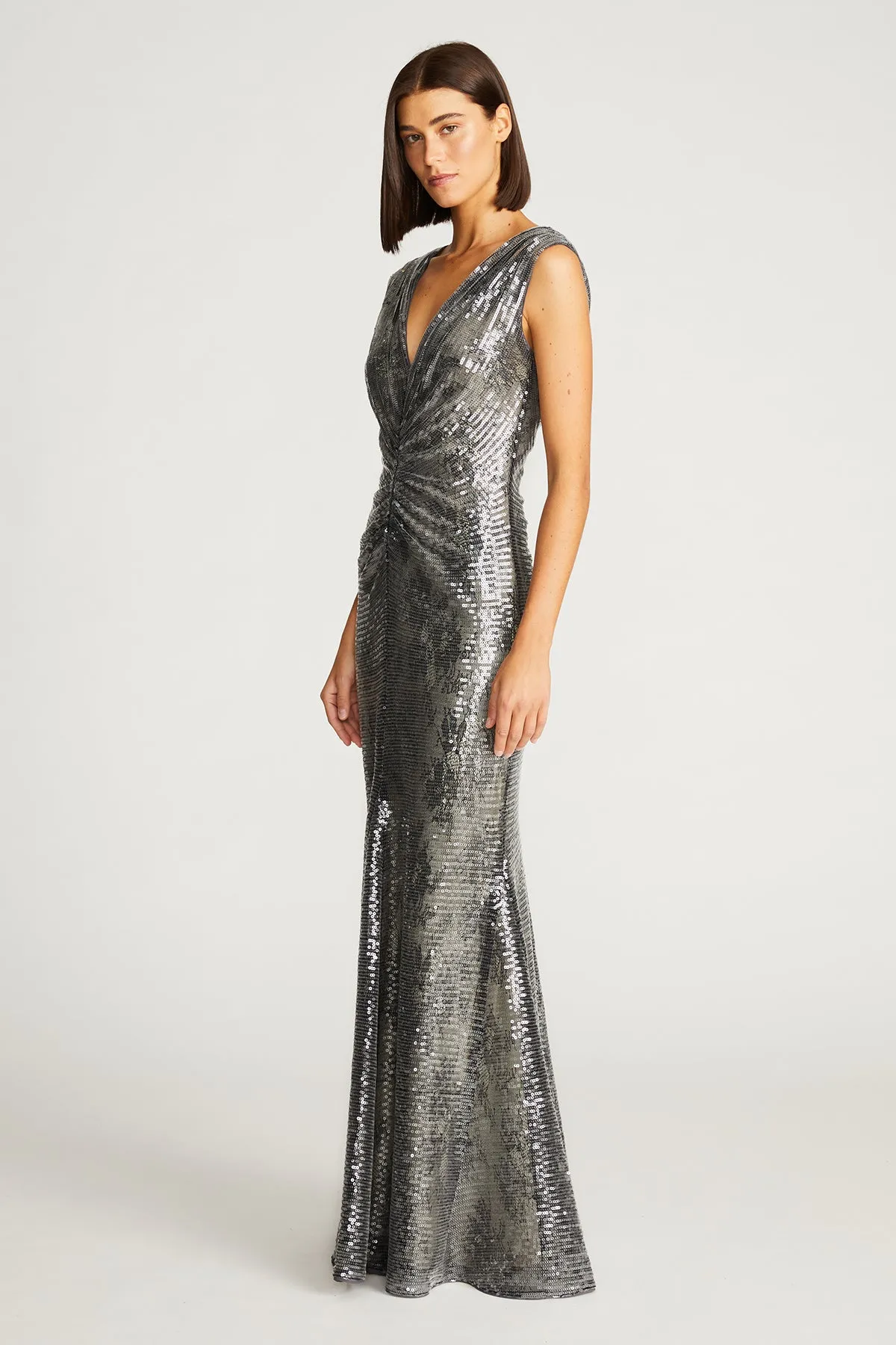 Loretta Gown In Lace Sequin sold by H by Halston product image thumbnail 3