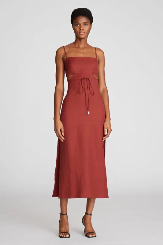 Eli Dress In Viscose Linen sold by H by Halston