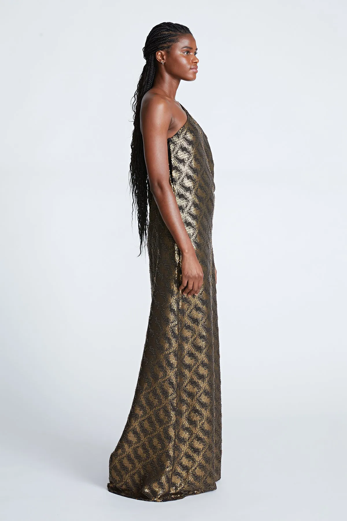 Lexa Gown In Sequin Chiffon sold by H by Halston product image thumbnail 3