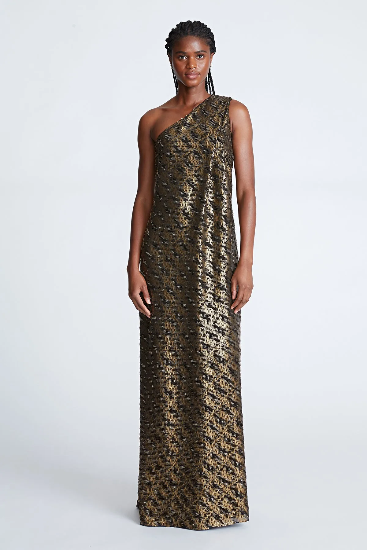 Lexa Gown In Sequin Chiffon sold by H by Halston