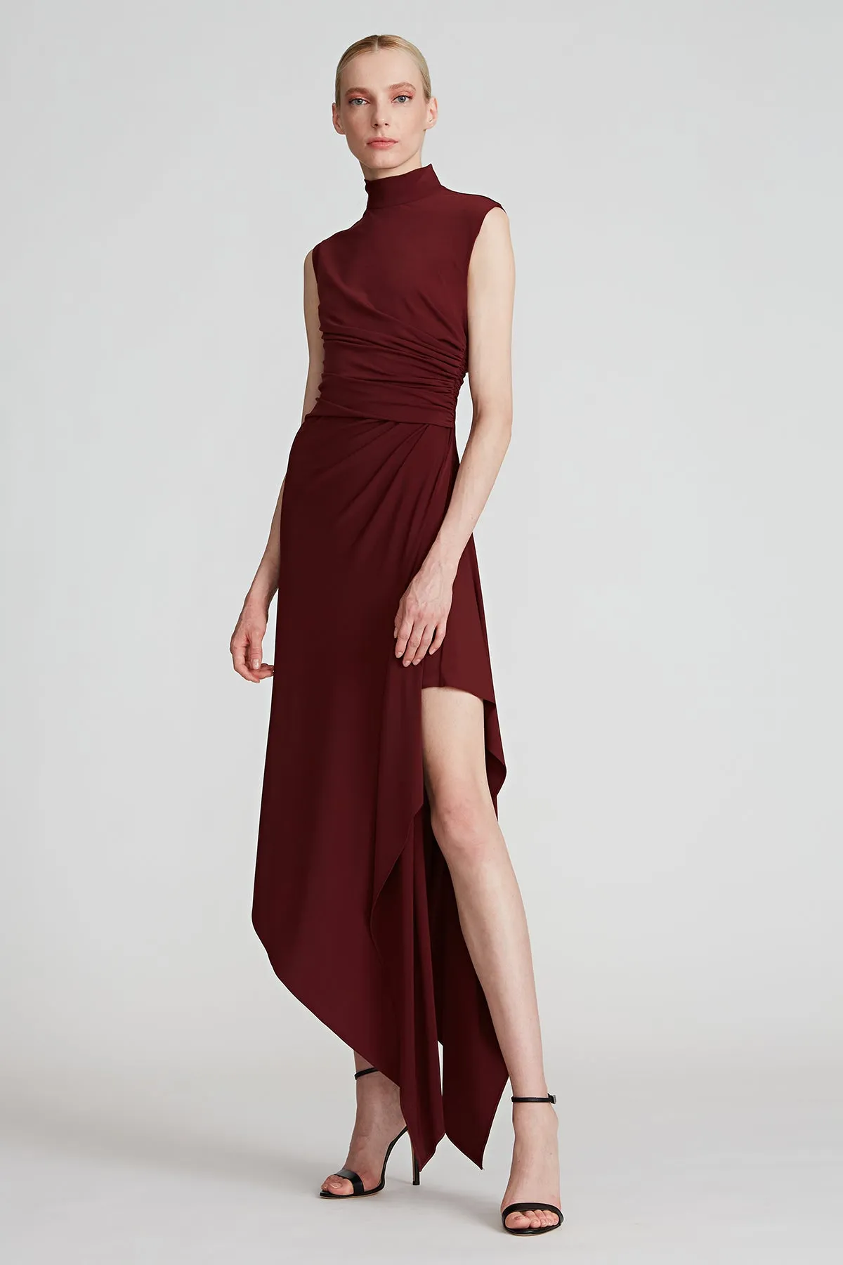 Layla Jersey Side Drape Dress sold by H by Halston product image thumbnail 5