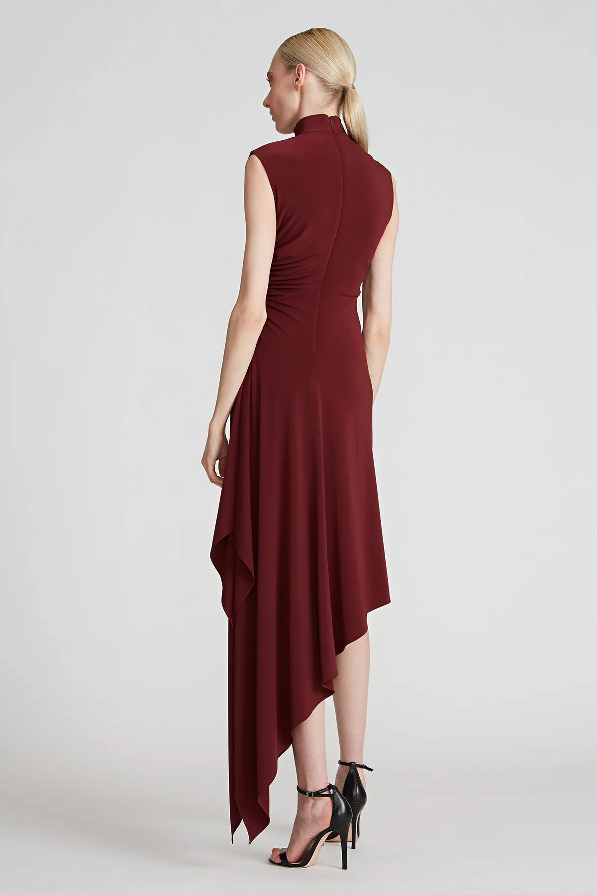 Layla Jersey Side Drape Dress sold by H by Halston product image thumbnail 2