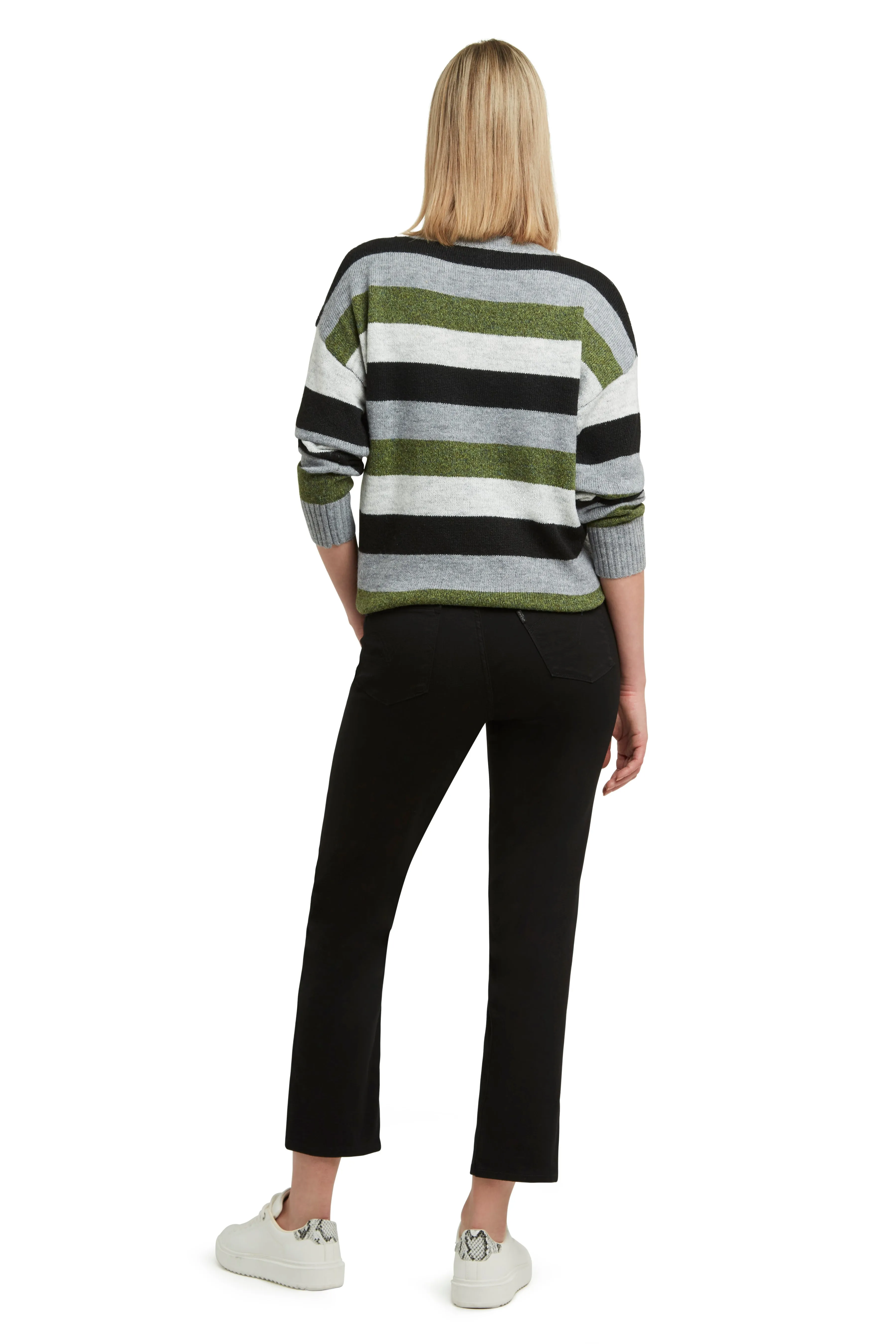 Crew Neck Stripe Sweater sold by H by Halston product image thumbnail 2