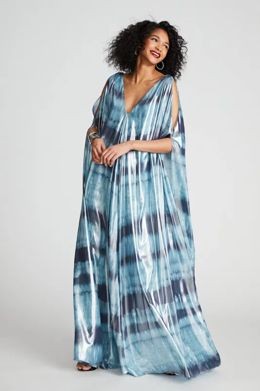 Umi Gown In Iridescent Chiffon sold by H by Halston