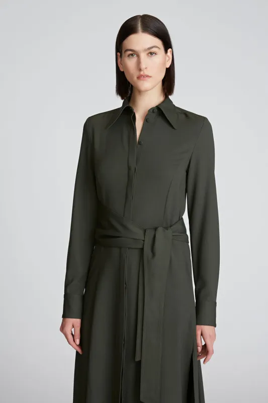 High Twist Voile x Nylon Twill Dress | Parallel