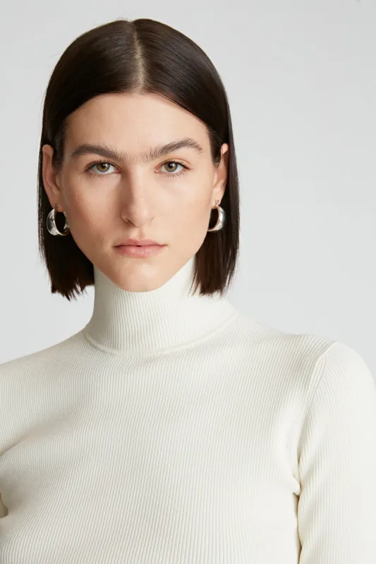 Ty Turtleneck In Matte Viscose sold by H by Halston