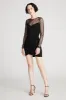 Hilary Dress In Jersey & Mesh sold by H by Halston