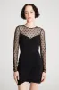Hilary Dress In Jersey & Mesh sold by H by Halston