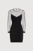 Hilary Dress In Jersey & Mesh sold by H by Halston